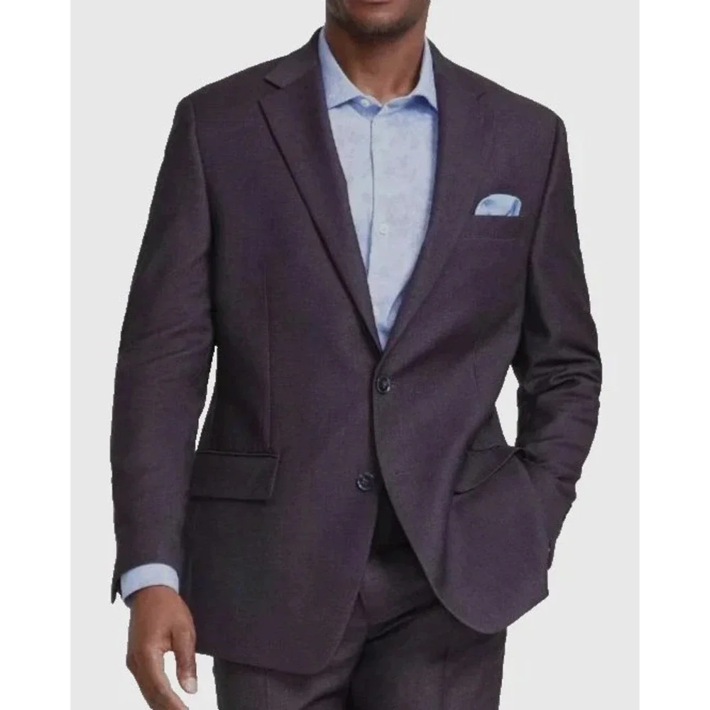 Tallia‎ Men's Classic-Fit Suit Separate Jacket Blazer Wine Red 40R E101476
